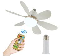 Ventilateur de plafond avec lumière - MARQUE - 30W - Télécommande - 3 vitesses - LED blanc neutre