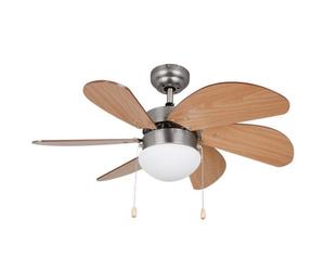 Ventilateur de Plafond avec Lumière Orbegozo CP15075N 50W 80cm 3 Vitesses Silencieux Fonction Hiver