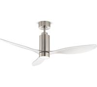 Ventilateur de Plafond avec Lumière Perenz 7198 CR CT Chrome d. 132 cm, 3 Pales, 6 Vitesses, Moteur DC 35W, Silencieux