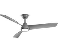 Ventilateur De Plafond Avec Lumière Perenz 7204 Gr Ct Gris D. 132 Cm, 3 Pales, 6 Vitesses, Moteur Dc 35W, Silencieux