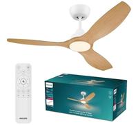 Ventilateur de plafond Philips Olas avec LED intégrée 132 cm Blanc/Bois
