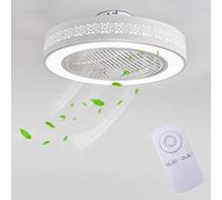 Ventilateur De Plafond Avec Lumière Ventilateur Créatif Invisible Avec Télécommande Gradable Ultra Silencieux Ventilateur LED Plafonnier Salon Moderne Chambre Enfant Ventilateur De Plafond Plafonnier
