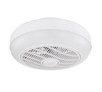 Ventilateur de plafond avec télécommande plafonnier ventilateur refroidisseur de lumière de salon, métal noir aspect bois, minuterie CCT, LED, D 46 cm