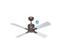 Ventilateur de plafond à basse consommation avec télécommande Eco Neo III WiFi 103 cm Bronze pales Wenge / Gris argent
