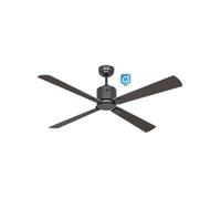 Ventilateur de plafond à basse consommation avec télécommande Eco Neo III WiFi 132 cm Gris basalte pales Wenge / Gris argent