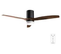 Ventilateur de plafond Cecotec avec éclairage EnergySilence Aero 4600 Arctic Black&Chocolate. Moteur à courant continu 38 W, éclairage LED 18 W