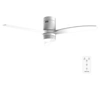 Ventilateur de plafond Cecotec avec éclairage EnergySilence Aero 4600 Arctic White&White. Moteur à courant continu 38 W, éclairage LED 18 W, 132 cm