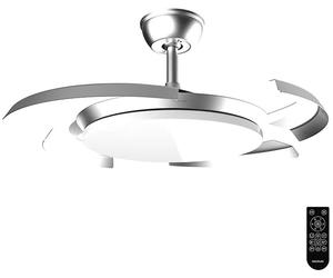 Ventilateur de plafond Cecotec Energysilence Aero 4500, design invisible, couleur argent. Adaptateur secteur européen 220V. Taille unique. Couleur : argent