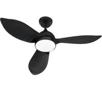 Ventilateur de plafond CORSICA Noir, Ø116cm, 70W, Éclairage LED 18W, 3 vitesses, Télécommande incluse