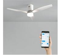 Ventilateur de plafond - Create - Avec lumière - Blanc - Ø132 cm - Fonction été/hiver