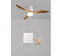 Ventilateur de plafond - Create - Avec lumière - Silencieux - Ø132 cm - Bois clair