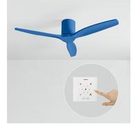 CREATE / WINDCALM M/Ventilateur de plafond ABS bleu cobalt avec contrôleur et télécommande / 40W, Minuterie Ø132 cm, 6 vitesses, fonction été-hiver