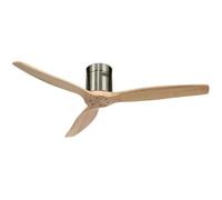 Ventilateur de plafond - Create - Sans lumière - Nickel/Effet bois clair - Ø132cm - 40W