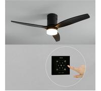 WIND CALM NATURAL WOOD - Ventilateur De Plafond 40W Silencieux 100% Bois Contrôleur Mural + Télécommande
