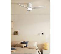 WIND CALM SLIM LIGHT - Ventilateur De Plafond Silencieux 40W Ø132 Cm 100 % Bois M (Ø132cm) (pièces 10m²-25m²)