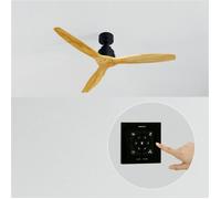 WIND STYLANCE NATURAL WOOD - Ventilateur De Plafond 40W Silencieux 100% Bois Plusieurs Tailles Sans Lumière