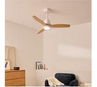 WIND STYLANCE S -Ventilateur de plafond 40W silencieux 100% bois Ø112cm avec eclaraige sans wifi Bois naturel G
