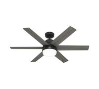 Ventilateur de plafond à basse consommation avec éclairage et télécommande Arete Noir 132 cm