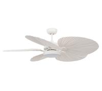 Ventilateur de plafond à basse consommation avec éclairage LED et télécommande Bali Blanc 132 cm