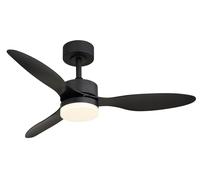 Globo Ventilateur de plafond Blackwell LED CCT 20W 800 lm télécommande D 106 cm noir 6 niveaux