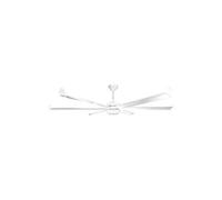 Ventilateur de plafond DC blanc avec pales en bois 236cm avec WiFi et gradateur LED en blanc
