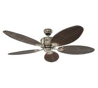 Ventilateur de plafond DC Eco Elements Chrome / Rotin CasaFan