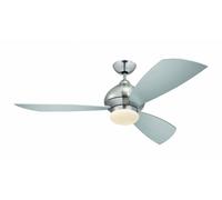 Ventilateur de plafond DC FANtastic 132 cm avec LED & télécommande Chrome / Nickel brossé