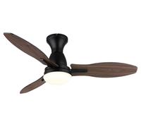 Ventilateur de plafond DC Gale Noir avec LED GLOBO
