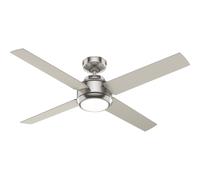 Ventilateur de plafond DC Greta Nickel 132 cm avec LED Hunter Fans