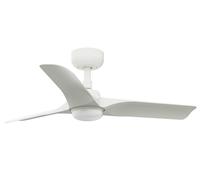 Ventilateur de plafond à basse consommation avec éclairage LED et télécommande Hey 90 cm Blanc
