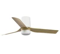 Ventilateur de plafond DC Mini Punt Tub Blanc-Érable avec LED Faro