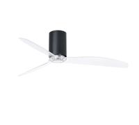 Ventilateur de plafond DC Mini Tube Noir mat / Transparent Faro