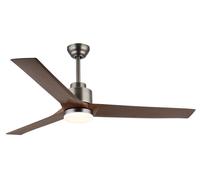 Ventilateur de plafond plafonnier LED dimmable télécommande rotation droite gauche D 148 cm