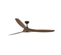 Faro Ventilateur de plafond Morea – à basse consommation, télécommande – Noyer 152 cm