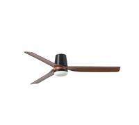Ventilateur de plafond DC Punt Tub Noir-Noyer avec LED Noir