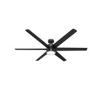 Ventilateur de plafond DC Solaria Noir avec LED Hunter Fans