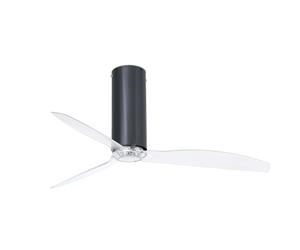 Ventilateur de plafond DC Tube Noir brillant avec télécommande Noir