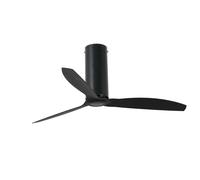 Ventilateur de plafond à basse consommation avec télécommande Tube Noir mat 128 cm
