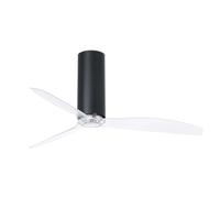 Ventilateur de plafond DC Tube Noir mat / Transparent Faro