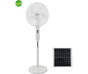 Ventilateur de plafond DCG VE2210S avec panneau solaire et batterie au lithium de 40 cm