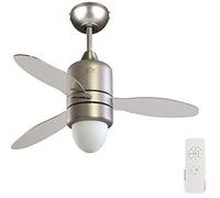 Ventilateur de Plafond DCG VECRD65TL - 3 Pales en Métal et Plastique - Lampe et Télécommande