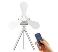 Ventilateur de plafond de tente avec lumière silencieuse télécommande 2 en | Ventilateur de table extérieur pour intérieur ou extérieur, plage, terrasse, survie, camping-car, dortoir, tonnelle
