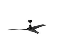 Ventilateur de plafond design industriel Vourdries noir, Télécommande incluse, diamètre 142 cm
