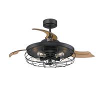 Ventilateur de plafond Dunlin 105 cm avec éclairage LED et télécommande