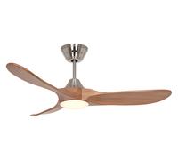 Ventilateur de plafond Eco Genuino DC 122 Chrome-Chêne LED CasaFan
