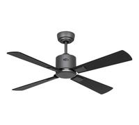 Ventilateur de plafond à basse consommation avec télécommande Eco Neo III WiFi 103 cm Gris basalte pales Noir / Teck