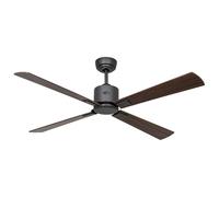 Ventilateur de plafond à basse consommation avec télécommande Eco Neo III WiFi 132 cm Gris basalte pales Noyer / Cerisier