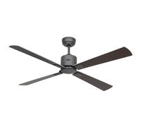 Ventilateur de plafond à basse consommation avec télécommande Eco Neo III WiFi 132 cm Gris basalte pales Wenge / Gris argent