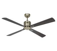 Ventilateur de plafond à basse consommation avec télécommande Eco Neo III WiFi 132 cm Laiton antique pales Noyer / Cerisier