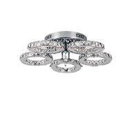 Ventilateur de plafond en cristal, lampe LED, contrôle intelligent via application, plafonnier, 110-240V